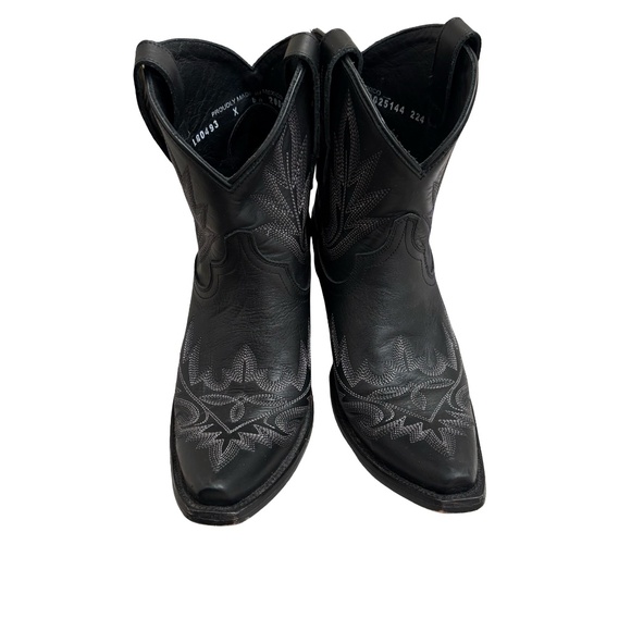 LANE WOMEN'S LEXINGTON WESTERN BOOTIES - SNIP TOE Black leather 8.5 - Picture 3 of 12